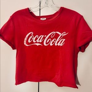 XS Garage Red Coca Cola Cropped T-Shirt